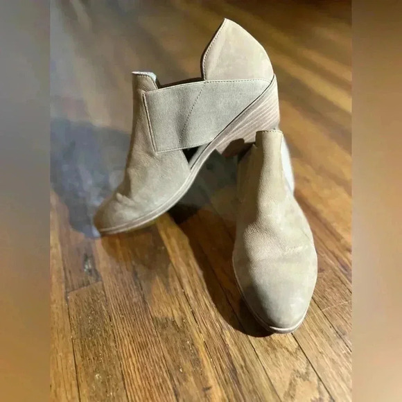 Eileen fisher classic slip on low top leather booties sz. 8.5 minimalist office - Picture 3 of 6